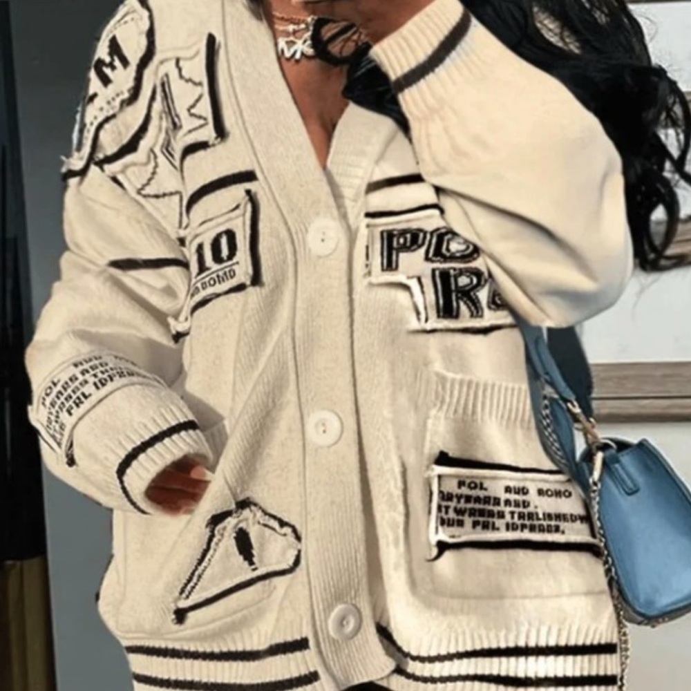 Cream Oversized Cardigan